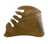 ENERRGECKO Pettine in Legno Guasha Pettine Pettine per Capelli a Denti Larghi, Spa Punti di Stimolazione TeRapia Agopuntura Cura dei Piedi Braccia