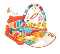 eners Palestre per Bambini Tappetini da Gioco Tappetino per attività Musicale Kick & Play Piano Baby Play Gym Tummy Time Tappetino Imbottito per Neonati Neonati (Red)