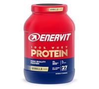 Enervit, 100% Whey Protein, Gusto Vaniglia, Ideali per il Recupero Post Allenamento, Contiene 27 Dosi da 21 g di Proteine, con Proteine del Siero del Latte Senza Zuccheri Aggiunti, Barattolo da 800 g