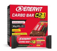 Enervit, Carbo Bar C2:1PRO Brownie, Confezione da 12Barrette Energetiche Gusto Cioccolato, per Attività di Resistenza di Lunga Durata ad Alta Intensità, Barretta Energetica con 30g di Craboidrati