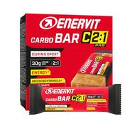 Enervit Carbo Bar C2:1PRO Salty Peanut Butter,Barrette Energetiche, 30g di Carboidrati, Gusto Burro d'Arachidi, Per Endurance, +50% di Carboidrati Assorbiti, Senza Glutine, Vegan, 12 Barrette da 45g