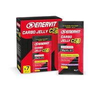 Enervit Carbo Jelly C2:1PRO, Confezione da 7 Gelatine a Base di Carboidrati, con 30 Grammi di Carboidrati a Porzione e Vitamina B1, Gel Energetico Enervit per Attività di Resistenza ad Alta Intensità