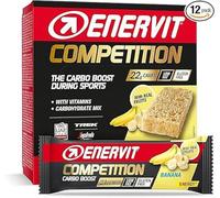 Enervit, Competition Bar Banana, Barrette Energetiche, Apportano 22 Grammi di Carboidrati, Gusto Banana, Enervit Barrette Senza Glutine, Low Fat, 12 Barrette da 30g
