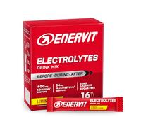 Enervit, Electrolytes Drink Mix, Integratore di Sali Minerali con Sodio e Magnesio, Ideale per Reintegrare gli Elettroliti Persi con la Sudorazione, Supporta Idratazione, Astuccio da 16 Buste