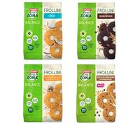 Enervit EnerZona Frollini Balance Variety Pack - 12 buste da 250g assortite nei gusti: Cacao Intenso - Cocco - Cereali Antichi - Gocce di Cioccolato