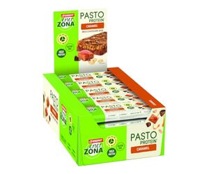 Enervit, Enerzona Pasto Milk Caramel, Barretta Sostitutiva Pasto, Box da 25 | Barrette Proteiche con Cioccolato e Caramello, Ricche di Proteine e Fibre, Vitamine e Minerali, Ideali per il Controllo Peso