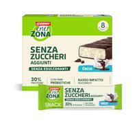 Enervit, Enerzona Snack Coconut, 8 Barrette da 33g | Barrette Proteiche con 32g di Proteine e 29g Fibre per 100g, Senza Glutine, Ideali per uno Spuntino Proteico