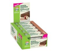 Enervit, Enerzona Snack Nocciola e Cioccolato, 30 Barrette da 27g | Barette Proteiche con 29g di Proteine e 26g Fibre per 100g, Senza Glutine, Ideali per uno Spuntino Proteico