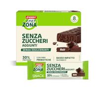 Enervit, Enerzona Snack Noir, 8 Barrette da 33g | Barrette Proteiche con 30g di Proteine e 30g Fibre per 100g, Senza Glutine, Ideali per uno Spuntino Proteico