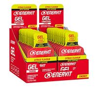 Enervit, Gel Agrumi, Integratore con Vitamine e Carboidrati ad Alta Intensità Energetica, per Sforzi di Lunga Durata, con Formula DP4, Senza Glutine, 24 Minipack da 25 Millilitri