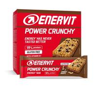 Enervit, Power Crunchy Choco Drops, Barretta Energetica con Gocce di Cioccolato Fondente, con Magnesio, Vitamina B1 e il 19% di Proteine, Enervit Barrette Senza Glutine, 12 Barrette da 40g