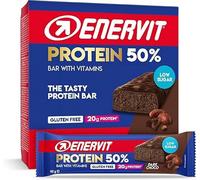 Enervit Protein Bar 50% Dark Choco Barrette Proteiche 20g di Proteine Low Sugar