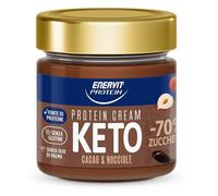 Enervit, Protein Cream Keto Cacao e Nocciole, -70% di Zuccheri, Crema Proteica Spalmabile con Cacao e Nocciole, Per una Colazione Golosa e Saziante, Senza Glutine, Barattolo da 180gr