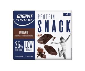 Enervit Protein - Snack Barretta Proteica Fondente Low Sugar, 8 barrette