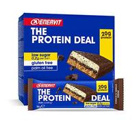 Enervit, The Protein Deal Choco & Vanilla Dream, Barrette Proteiche Enervit, 20 Grammi di Proteine, Gusto Vaniglia e Cioccolato Fondente, Snack Proteici Senza Glutine, Low Sugar, 12 Barrette da 55g