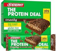 Enervit, The Protein Deal Milk Choco & Hazelnut, Barrette Proteiche Enervit, 20 Grammi di Proteine, Gusto Nocciola e Cioccolato al Latte, Snack Proteici Senza Glutine, Low Sugar, 12 Barrette da 55g