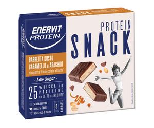 Enervit Wonder Snack Caramello e Arachidi Senza Glutine, 8 Pezzi