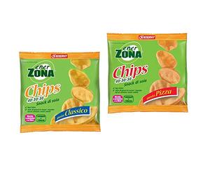 EnerZona Chips Variety Pack ● 10 Buste da 23g ● 5 gusto Classico + 5 gusto Pizza