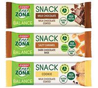 EnerZona Snack Balance Variety Pack ● 30 Barrette da 25g/33g ● 10 Cioccolato al Latte + 10 Caramello Salato + 10 Cookie
