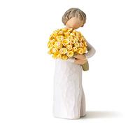 Enesco 27462 Figurina Mazzo di Rose Gialle, Resina, Multicolore, Design di Susan Lordi, 14 cm