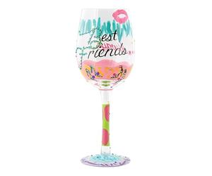 Enesco 4053096 Il Mio Miglior Amico per Sempre -Bicchiere da Vino Standard, Multicolore
