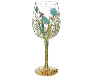 Enesco 4053099 Libellula - Bicchiere da Vino Standard, Multicolore