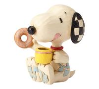 Enesco 6001297 Jim Shore Peanuts Snoopy Donuts e Coffee Figurina in miniatura da 3 pollici multicolore