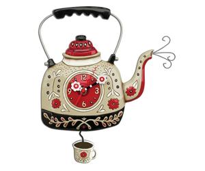 Enesco Allen Designs Orologio, Bullitore per tè, 35 cm, Resina, Multicolore, 28x28x35.6 cm