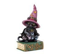 Enesco Black cat sitting on spell book - Statuetta