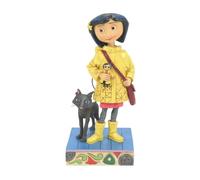 Enesco Coraline by Jim Shore - Statuina con impermeabile giallo, 16 cm, multicolore