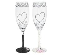 Enesco Designs by Lolita Mrs. Wedding Toasting - Set di flauto da champagne dipinto a mano, 226,8 g, multicolore