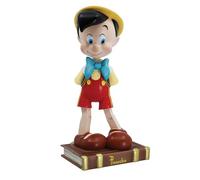 Enesco Disney Showcase, statuetta di Pinocchio in piedi sul libro delle fiabe, 85° anniversario, 22,9 cm, multicolore