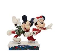 Enesco Disney Tradition Minnie e Topolino Pattinaggio su ghiaccio, statuetta, altezza 12,7 cm
