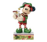 Enesco Disney Traditions by Jim Shore Elf Mickey Mouse Holding a Train Special Edition Figurina, 19 cm, Multicolore