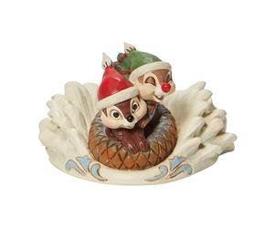 Enesco Disney Traditions - Piattino da slittino, motivo: Chip n' Dale