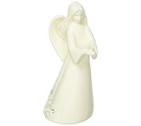 ENESCO Foundations Memorial Angel Prayer Card Holder Statuetta, White, 4,5"