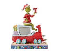 Enesco Jim Shore Dr. Seuss The Grinch on Train Figurina, 20 cm, multicolore