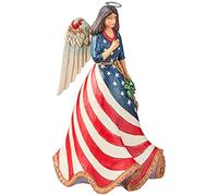Enesco Jim Shore Heartwood Creek - Angelo patriottico con bandiera vestito, 24,9 cm, multicolore