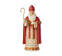Enesco Jim Shore Heartwood Creek Christmas Around The World, statuetta belga di Babbo Natale generoso St. Niklaas, 18 cm, multicolore