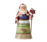 Enesco Jim Shore Heartwood Creek Christmas Around The World, statuetta di Babbo Natale della Nuova Zelanda, 17,8 cm, multicolore