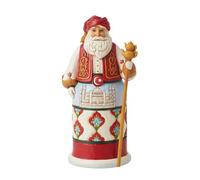 Enesco Jim Shore Heartwood Creek Christmas Around The World, statuetta di Babbo Natale turco, 17 cm, multicolore