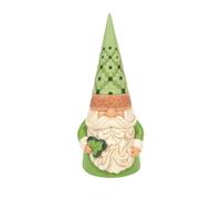 Enesco Jim Shore Heartwood Creek gnomo irlandese con trifoglio, 16,5 cm, multicolore verde