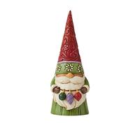 Enesco Jim Shore Heartwood Creek gnomo natalizio con ornamenti, 13 cm, multicolore