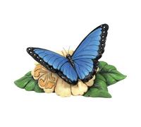 Enesco Jim Shore Heartwood Creek Mini Statuetta di Farfalla Morpho Blu - Pietra Resina Dipinto a Mano Prodotto da Collezione Animale Decorativo Mini Figurine Statua Decorazione Domestica, 7,5 cm