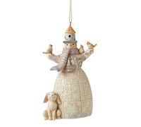 Enesco Jim Shore Heartwood Creek - Pupazzo di neve con animali da appendere