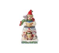 Enesco Jim Shore Heartwood Creek Pupazzo di neve e animali caroling statuetta, 24 cm, multicolore