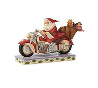 Enesco Jim Shore Heartwood Creek - Statuetta da equitazione con Babbo Natale