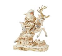 Enesco Jim Shore Heartwood Creek - Statuetta di Babbo Natale e cervo, 28 cm