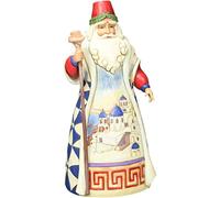 Enesco Jim Shore Heartwood Creek - Statuetta di Babbo Natale greca in resina, 17,8 cm, multicolore