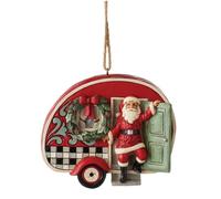 Enesco Jim Shore Hg Babbo Natale in plaid Camper Ornamento